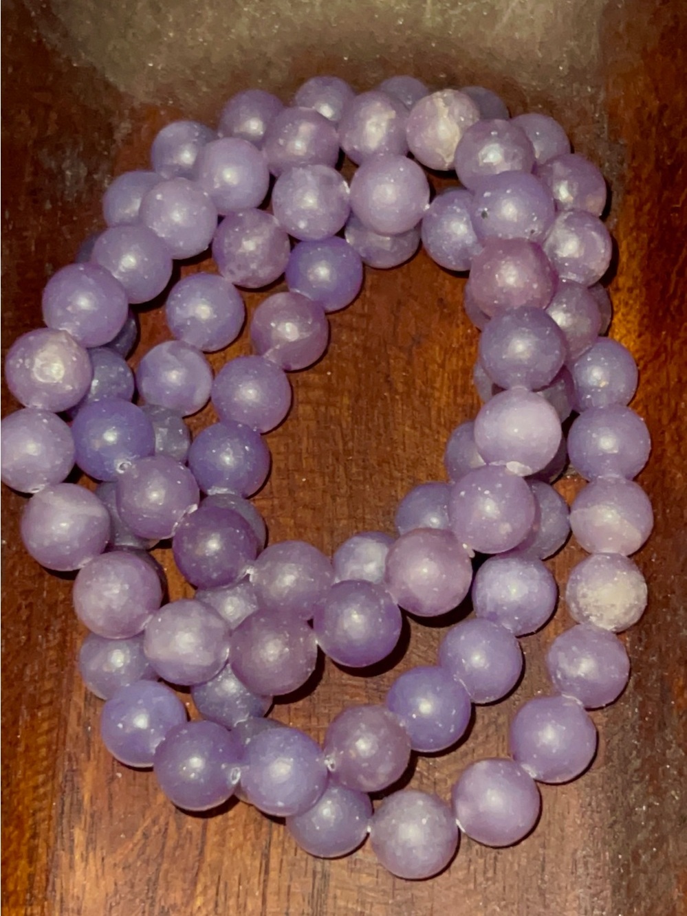 💜Lepidolite authentic gemstone beaded bracelets